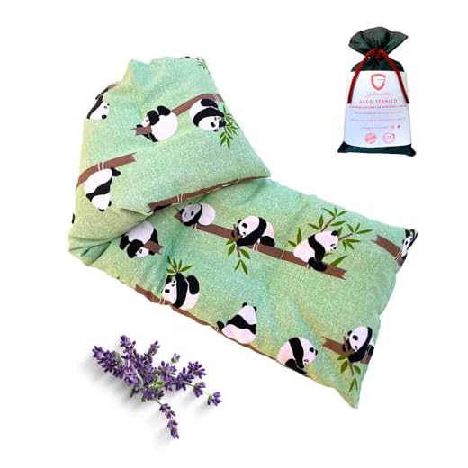 Saco Semillas Microondas Cervical Térmico de Trigo y Lavanda - 100% algodón - 47x15cm – Bolsa Cojín con Aroma Calor y Frío Multiusos Saquito Pies Calienta Camas y Lumbar – Saco Térmico Semillas