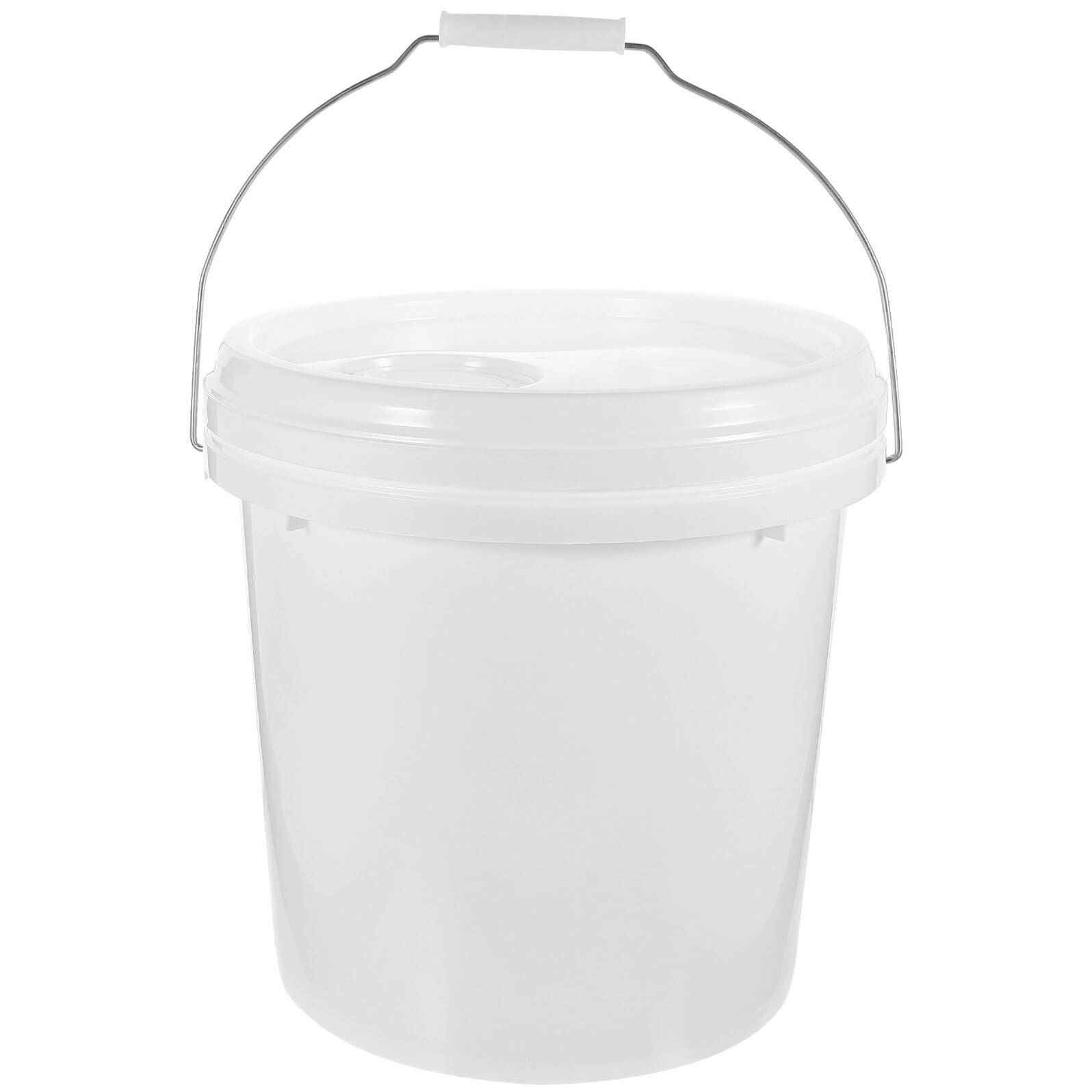 Cubo de Pintura Hdpe 10 litros con Tapa Hermética y Asa de Hierro, Contenedor Resistente para Almacenamiento y Mezcla de Pintura, Uso Multiusos para Exteriores E Interiores, 2.2