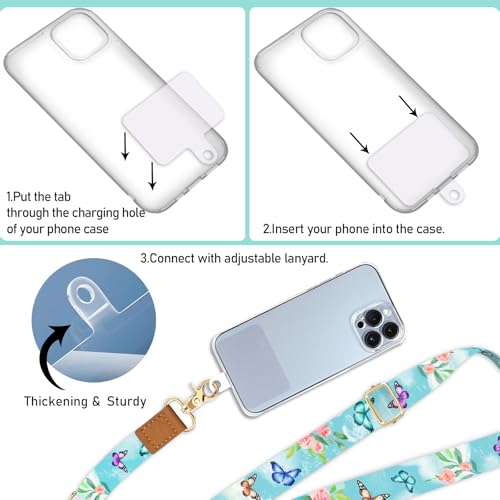 Image of Piefly Cell Phone Lanyard Crossbody Wrist Strap Adjustable for Women Flower | Travel Daily Cruise, Around the Neck, Hands-free, Universal, Fit Keys ID badge, Accessories, Compatible with Most Smartphones