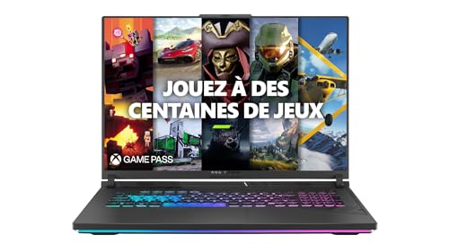 Asus ROG Strix G18-G814JI-N5092W 18 pouces FHD+ 165Hz Gaming Intel Core i9-13980HX 5.6 GHz, 32GB DDR5 RAM, 1TB PCIe 4.0 NVMe M.2 SSD, NVIDIA GeForce RTX 4070 140W TGP Windows 11 Home - Clavier AZERTY.