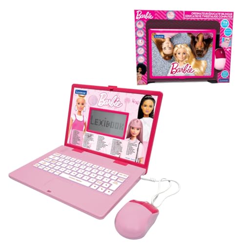 Lexibook, Barbie, Ordinateur Portable éducatif et bilingue français/néerlandais, Jouet pour...