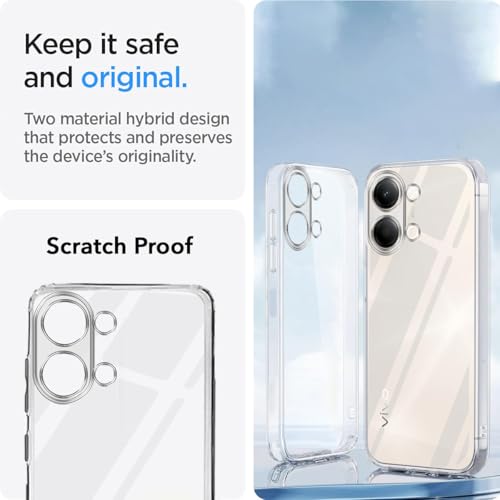 Image of Jkobi Silicone Back Cover Case for Vivo Y05 4G (Clear Shockproof Case with Camera Protection | Soft and Flexible | Transparent)