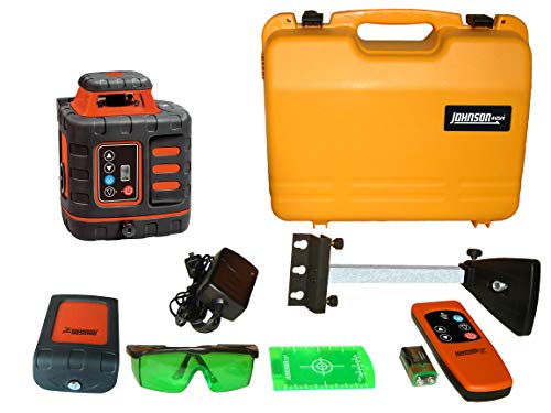 Johnson Level & Tool 40-6543 Self-Leveling Rotary Laser with GreenBrite Technology, 13.58, Green, 1 Kit
