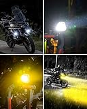 SUPAREE E-mark Motorcycle Spotlights LED 12V Motorbike Auxiliary Lights Motorcycle Fog Lights 60W 6 Modes White Yellow/Amber IP67 for KTM ATV SUV Truck Offroad 2Pcs - Image 8