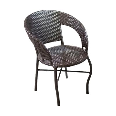 Balcony Outdoor Patio Wicker Chairs Set of 2 Rattan Chair Conversation Set (White)