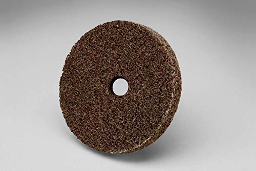 3M Scotch-Brite XL-UW Unitized Aluminum Oxide Medium Deburring Wheel - Coarse Grade - Arbor Attachment - 2 in Dia 1/4 in Center Hole - Thickness 1/4 in - 22100 Max RPM - 13755 [PRICE is per WHEEL]
