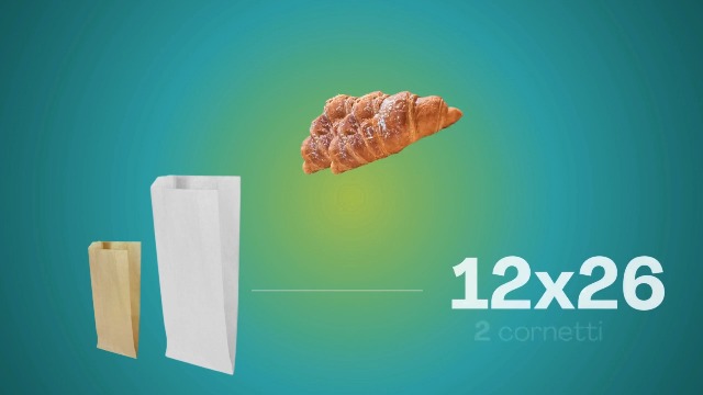 Sacchetti Di Carta Kraft Per Alimenti | 200 Pezzi Bianchi 14x30cm, Made In Italy - Foto 2