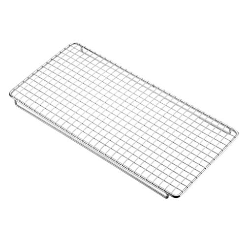 YIJU Rede de Churrasco de aço Inoxidável Grade de Churrasco Grelha de Carvão para Assar - Grande gra