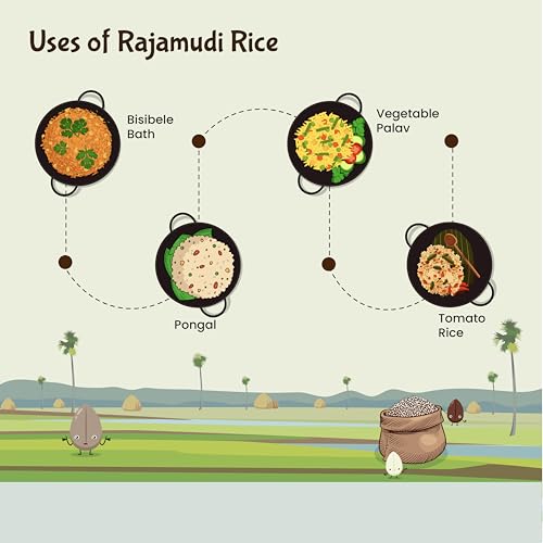 Image of Rajamudi Organics USDA Certified Authentic Rajamudi Rice (Unpolished) Organic Rajamudi Rice-15 Kg