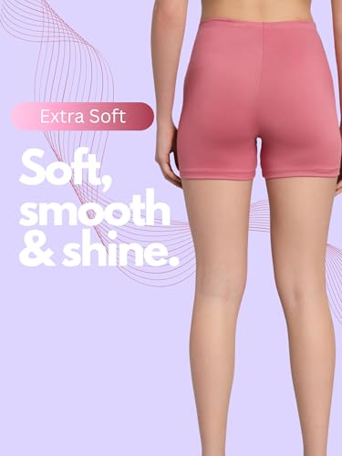Image of Women's Workout Yoga Athletic Running Dance Gym Shorts High Waist Cheerleader Volleyball Short Pants Old Rose