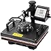 Display4top 5 In 1 Pressa Di Calore Trasferimento Heat Press Machine Pressa di calore multifunzione fai-da-te/piastra/berretto/t-shirt,29 x 38cm