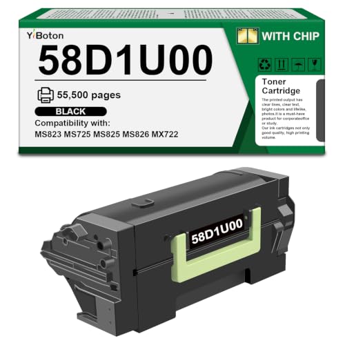 Image of Replacement for Lexmark 58D1U00 58D1U0E Black Toner Cartridge