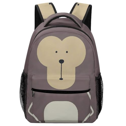 Monkey Backpack for School, Cute Monkey Animal Laptop Backpack Bookbag Computer Bag Travel Hiking Camping Daypack Shoulder Bag for Teenager Boys Girls Kids