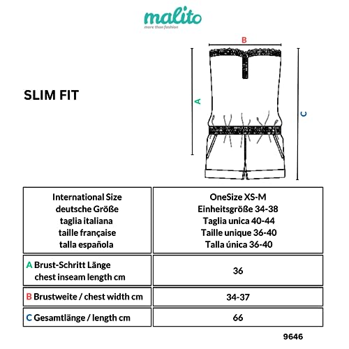 Body marine Malito design fluide taille unique salopette moderne - 5
