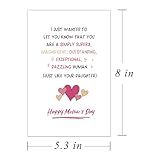 BKOQF Hilarious Mother's Day Card From Daughter, Humor Thank You Mom Greeting Card, You Are A Dazzling Human Just Like Your Daughter, 8x5.6 inches