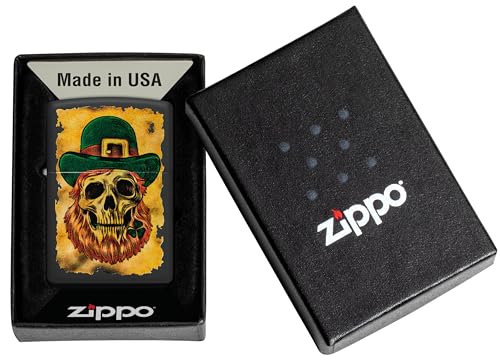 Image of Zippo Lucky Map Windproof Lighter - Vintage-Inspired Map with Iconic Symbols, Matte Finish, Refillable, (BIS Certified)