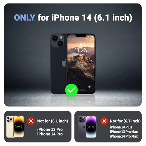Image of jaroco Magnetic for iPhone 14 Case, [Compatible with MagSafe][Military Grade Drop Protection][Heavy Duty Protection][Non-Slip][Shockproof] 2-Layer Durable Bumper Phone Case 6.1''-Black