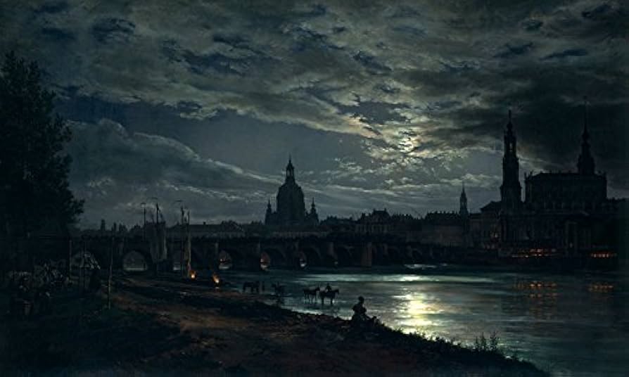 Amazon.co.jp: WONDERFULITEMS View of Dresden by Moonlight