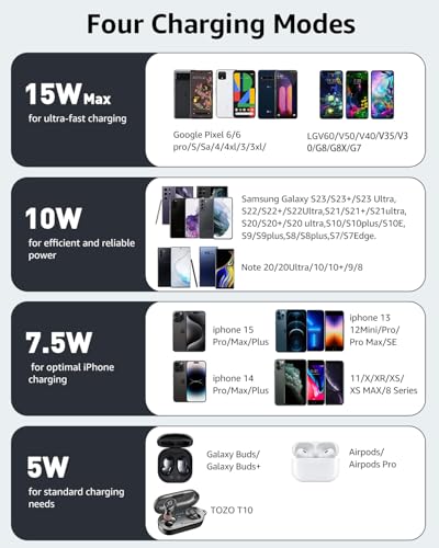 Image of TOZO W1 Max 15W Fast Wireless Charging, Anti-Slip, Sleep-Friendly