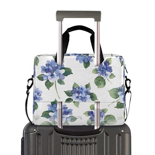Maletín para portátil con diseño azul Hydrangeas, 13-15.6 pulg. miniatura 4