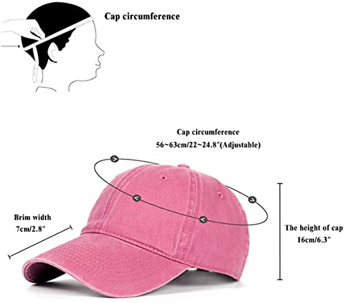 Image of Glamorstar Classic Unisex Baseball Cap Adjustable Washed Dyed Cotton Ball Hat