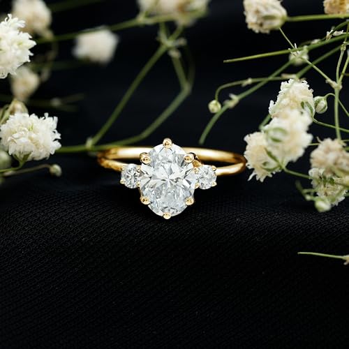 Certified Lab Grown Diamond 7X9mm Oval Engagement Ring, Ef-Vs Quality, 2ct Diamond Solitaire Ring (Ideal For Gift)3