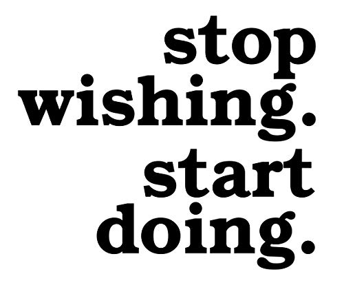 spb87 XXL Stop wishing.Start doing. - Calcomanías de pared, diseño de cita inspiradora, cita de motivación