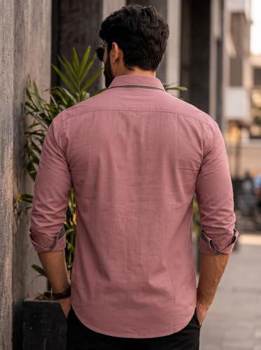 Image of Amazon Brand - INKAST Cotton Shirt for Men | Regular Fit Full Sleeve Casual Shirt | Stylish Formal Office Wear Shirts for Men | Soft Comfortable Breathable Cotton Fabric | Fashionable Office Wear