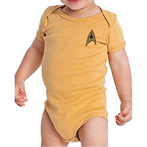 Star Trek Baby Bodysuit Romper Infant Shirt Clothes (12-18 Months, Yellow)