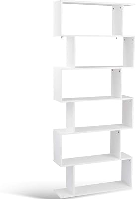 Libreria Moderna 5 Ripiani In MDF Bianco | 169x60x24 Cm | Ideale Per Soggiorno O Ufficio - Foto 7