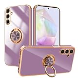 360° Ring stand : Le support peut pivoter à 360 degrés et se plier à 180 degrés. Cette Samsung Galaxy A35 5G coque avec anneau est non seulement pratique pour regarder des vidéos et répondre à des appels, mais peut également fixer le téléphone sur votre main comme une bague, empêchant votre téléphone de glisser facilement.