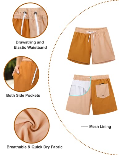 Image of Rocorose Women's Board Shorts Quick Dry Summer Sports Drawstring Beach Trunks Built-in Liner with Pockets