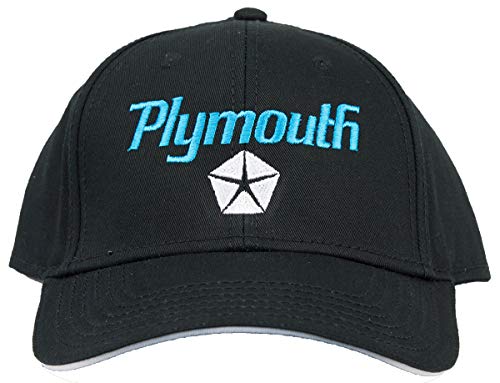 Gorra bordada A&E Designs Chrysler Plymouth negra miniatura 1