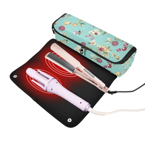 Bolsa de viaje para plancha de pelo con tapete resistente al calor miniatura 2
