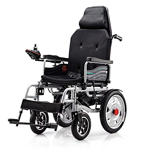 MOLVUS Electric Wheelchair Elderly Disabled Car Elderly Intelligent 4 wheeled vehicle Automatic Portable Scooter Multifunctional Folding Power Wheelchair (Black)