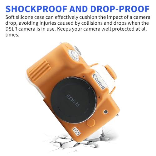 Easy Hood Case for Canon EOS M50 Digital SLR Camera, Anti-Scratch Soft Silicone Housing Protective Cover Protector Skin (Brown)