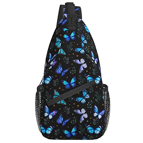 Nmbvcxz Butterfly Sling Bag - Crossbody, Backpack, Travel & Hiking Daypack - Chest & Shoulder Bag for Women & Men