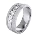 LANDA JEWEL 5 Styles Heavy Solid Sterling Silver Wedding Band Diamond Cut Patterned Ring Comfort Fit Unisex