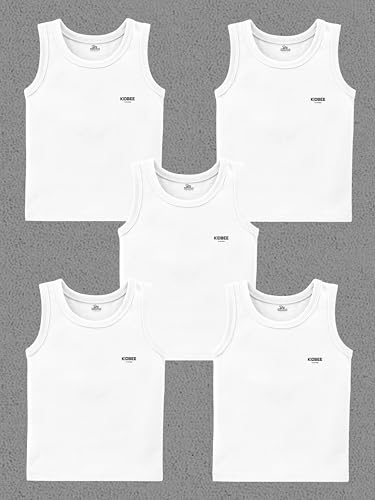 Image of Kidbee Cotton Vests for Boys & Girls Printed (Set of 5)
