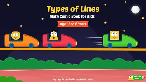  Types of Lines: Math Comic Book for Kids Aged 3 to 6 Years (Uncle Math Comic Books 2) (English Edition)