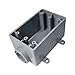 Cantex 2-1/4 in. Rectangle PVC 1 gang Electrical Box Gray