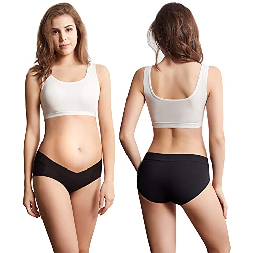 Image of Mama Cotton Maternity Underwear Women's Under Bump Maternity Panties Multipack
