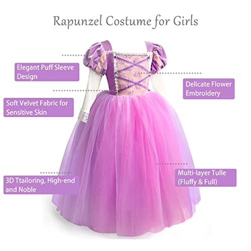 Disfraz Princesa Rapunzel para Niñas Pequeñas miniatura 2
