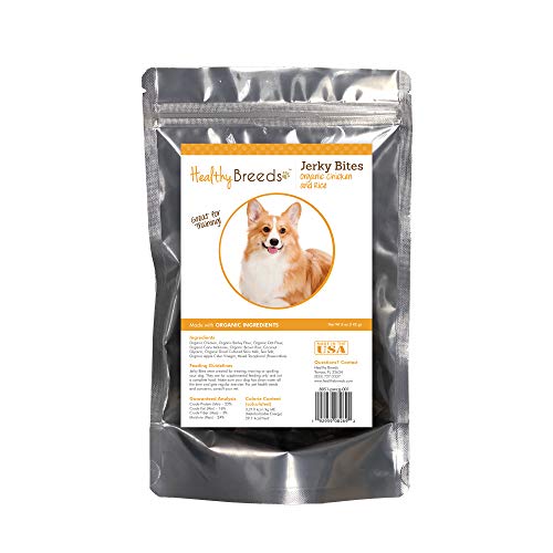 Healthy Breeds Pembroke Welsh Corgi Jerky Bites Chicken & Rice Recipe Dog Treats 5 oz