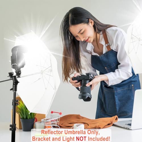 Cosmos CAM-RFT-UMB-SOFT-NYLON 2 Pack Mini Photography Light Reflector Umbrella 20 Inch/ 50Cm Diameter White Translucent Soft Umbrella Photography Photo Video Studio Mini Lighting Diffuser thumb #5