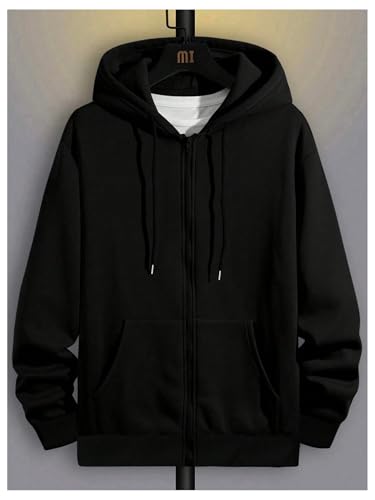 GORGLITTER Men's Zip Up Hoodie Long Sleeve Hooded Sweatshirt with Pocket2