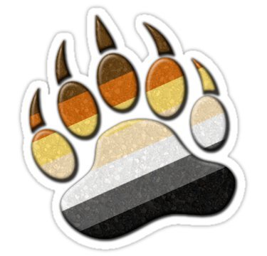 Chili Print Gay Bear Pride Paw - Sticker Graphic Bumper Window Sicker Decal - Gay Pride Sticker