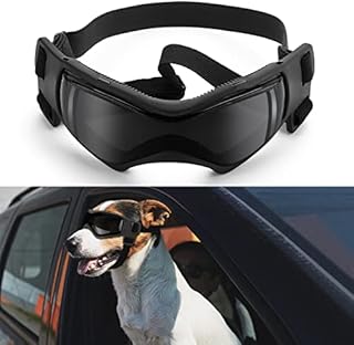 Googles for Dogs, Ownpets Dog Glasses UV Protection Goggles Snow Protection Wind Protection Dust Protection with Adjustable Strap, Safety Pet Sunglasses for Small and Medium Dog
