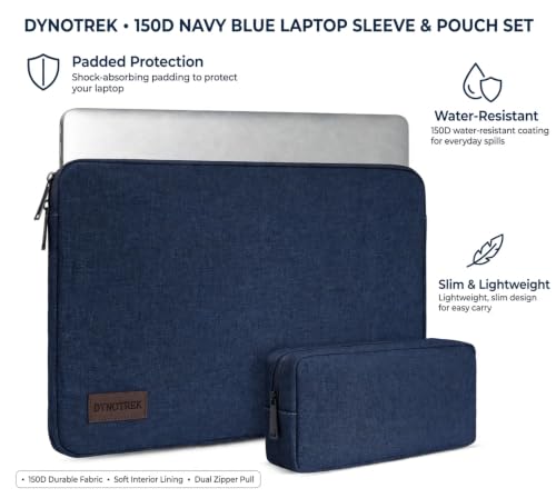 Image of Dynotrek Grade 11.6 12.9 inch Tablet Laptop Sleeve Case, (Denim Blue)