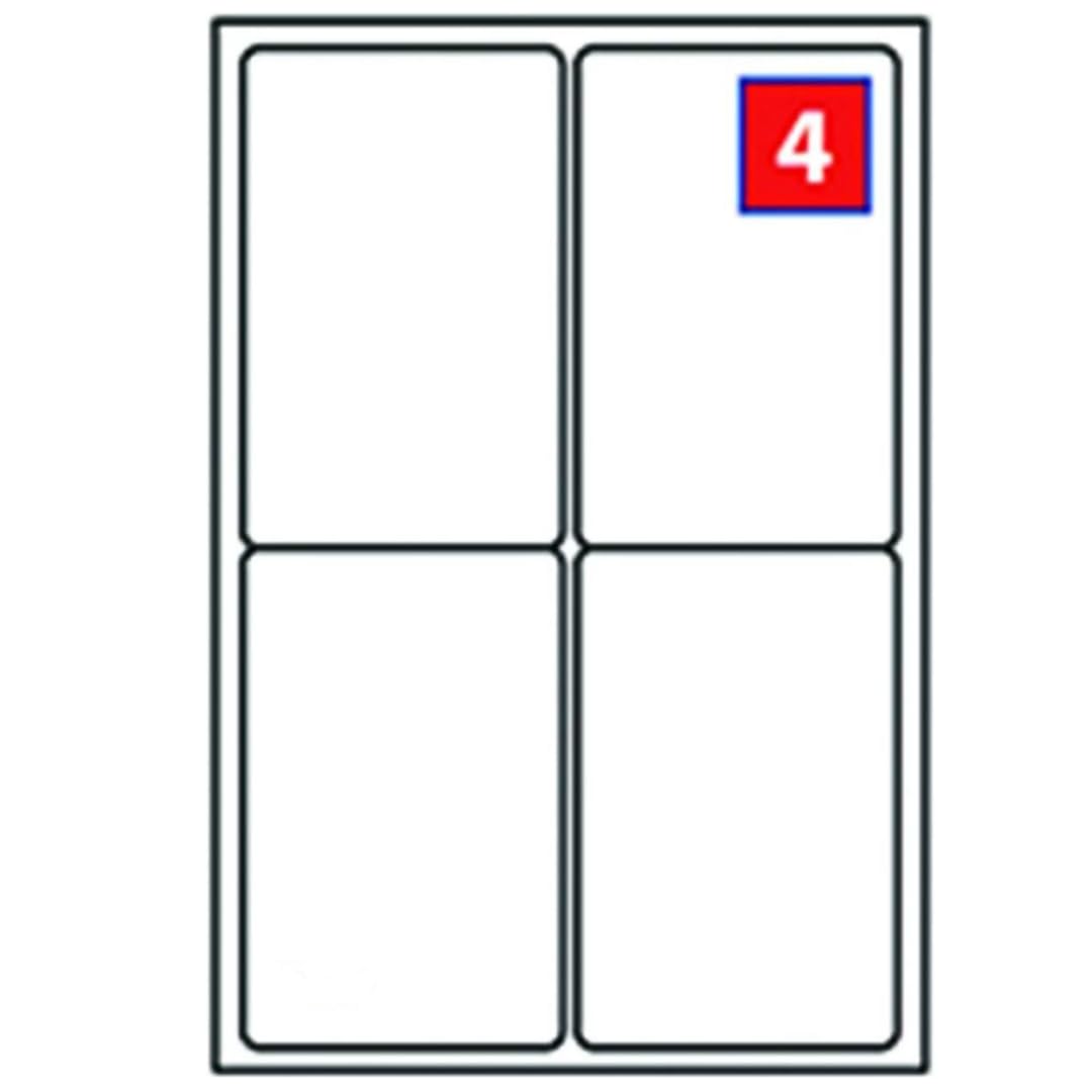 4 Labels per A4 Sheet, 100 Sheets 400 Address Labels, Self-Adhesive Shipping Labels for Parcels, Easy Peel, Jam-Free, Inkjet & Laser Printer Compatible – 99.1 x 139mm Postage Stickers